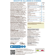 Biscotti Tumminello all'Arancia e Manna gr.210